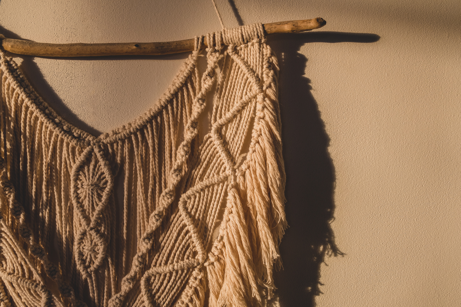 Detailed Shot of the Macrame Wall Hanging